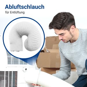Abluftschlauch 1m PVC für 125mm Luftführungssysteme für Klimaanlagen