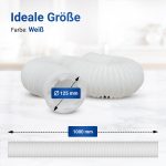 Abluftschlauch 1m PVC für 125mm Luftführungssysteme für Klimaanlagen