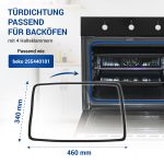 Türdichtung wie Beko 255440101 rundum 4Haken für Backofen