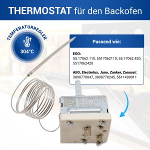 Thermostat wie AEG 5611490011 Temperaturregler 304°C für Backofen Herd