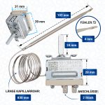 Thermostat wie AEG 5611490011 Temperaturregler 304°C für Backofen Herd