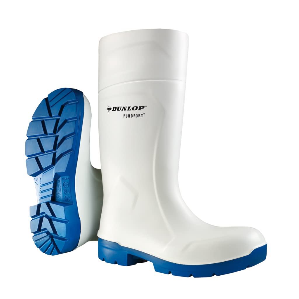 51RPeOqEQPL.jpg Dunlop Purofort FoodPro MultiGrip Sicherheitsstiefel weiß blau 45 – Bild 1