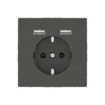 Schneider Electric Merten Schuko-Steckdose USB A+A Unterputz anthrazit