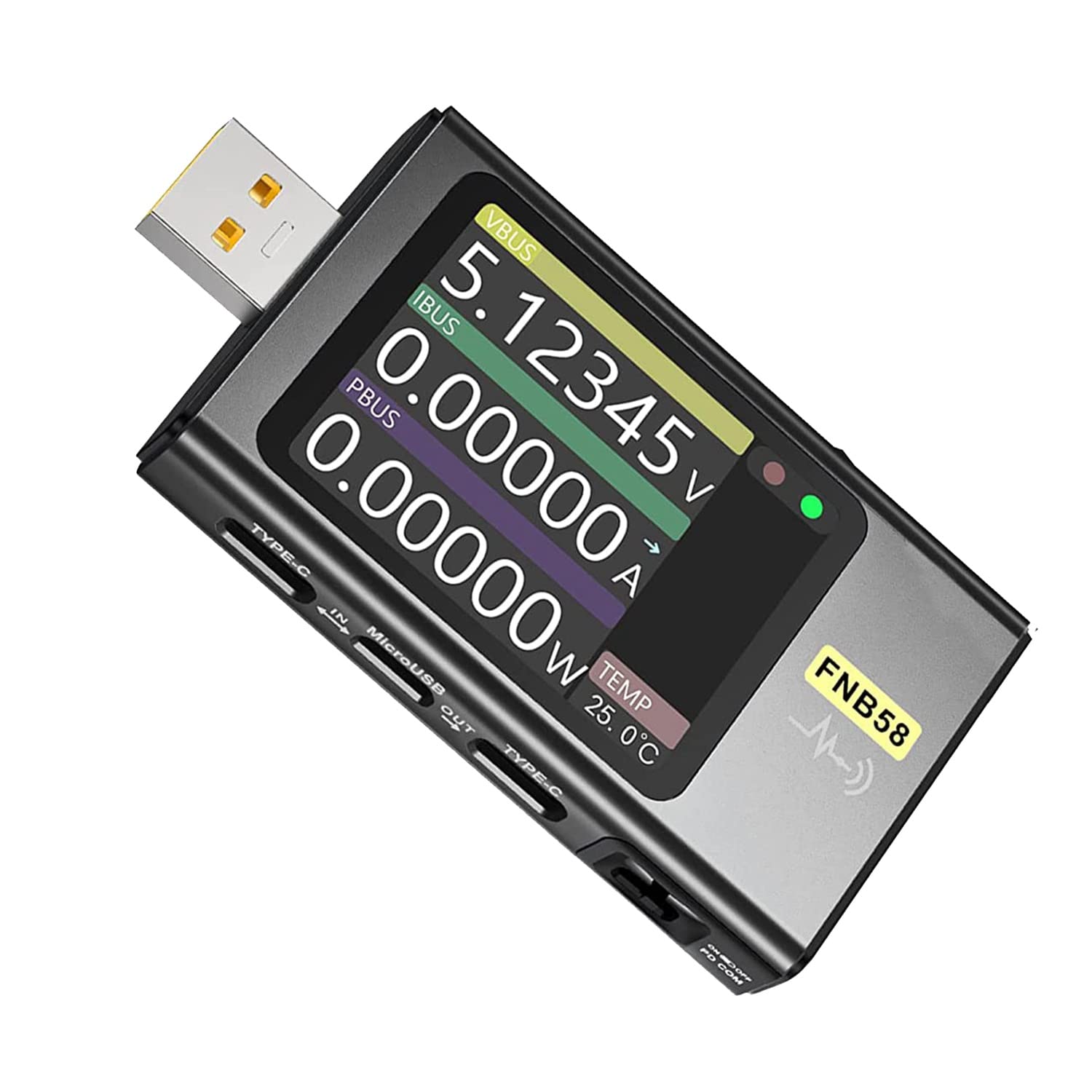 61DLukBv8fL.jpg Iegefirm FNB58 USB-Tester USB-C PD Ladeprotokoll Messgerät bis 7A – Bild 1