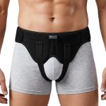 Tenbon Herniengürtel Leistenbruchgürtel mit 2 Kompressionspolstern Größe M – Bild 2