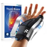 Fitomo Daumenbandage rechts Blau mit Aluschiene für Daumen und Handgelenk