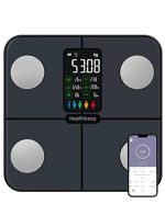 Healthkeep Körperfettwaage mit Herzfrequenz, 15 Körperwerte, App, 180 kg – Bild 2