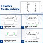 Tischaufsteller „Reserved“ (12 x 10 cm) 20-Pack Tischkarten für Café und Restaurant