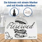 Tischaufsteller „Reserved“ (12 x 10 cm) 20-Pack Tischkarten für Café und Restaurant