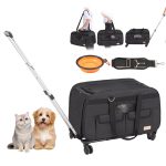 VEVOR Hundetrolley Faltbar 15,8kg Transporttasche 600D Oxford 4 Räder