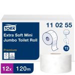 Tork 110255 Toilettenpapier Mini Jumbo T2 Premium 3-lagig 12x600 Blatt