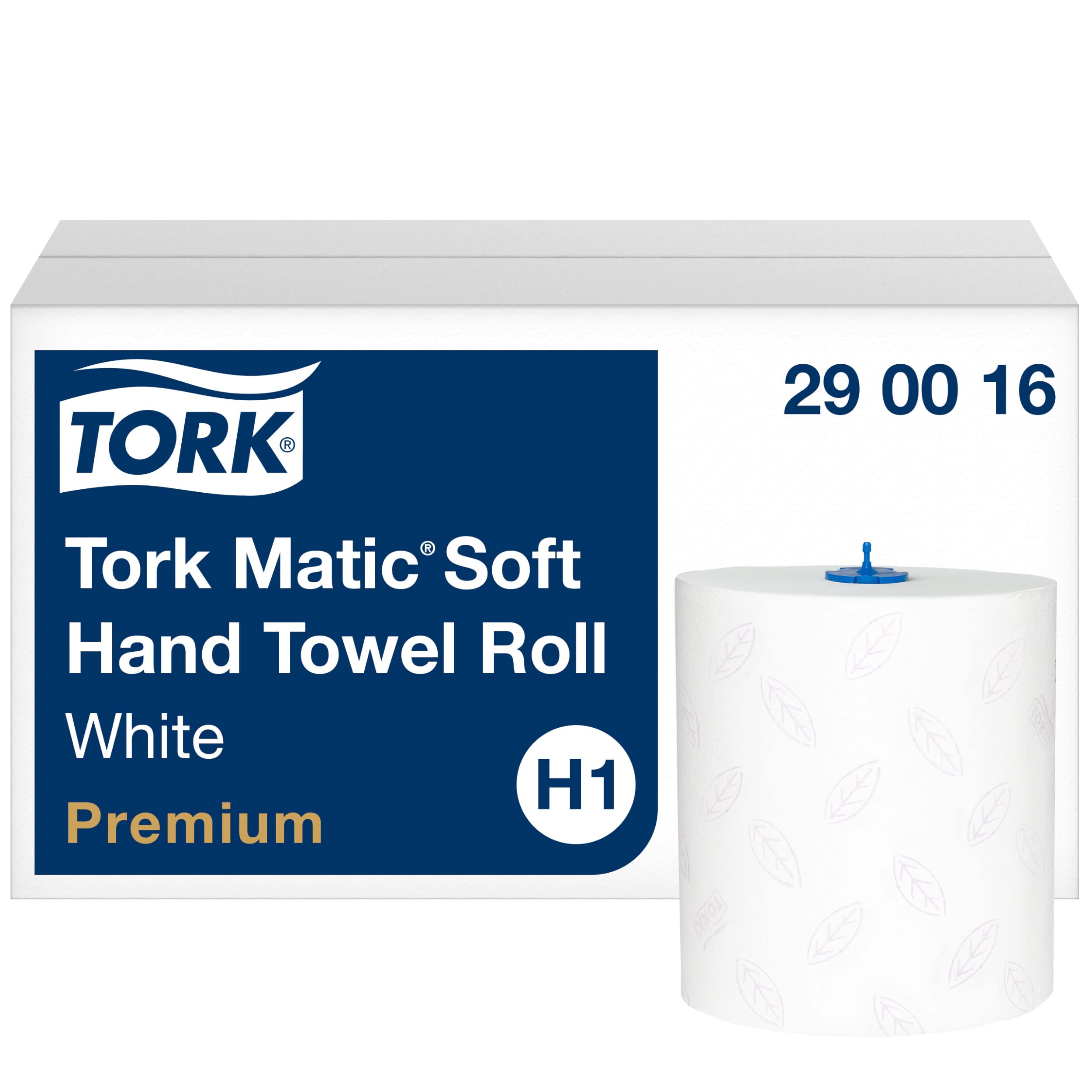 716bFYSIWWL.jpg Tork Matic Rollenhandtuch Premium weiß 2-lagig 6 Rollen 100 m 290016 – Bild 1
