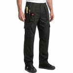 Lee Cooper LCPNT206 Cargohose Herren Multi-Pocket Arbeitshose Schwarz 40W/33L