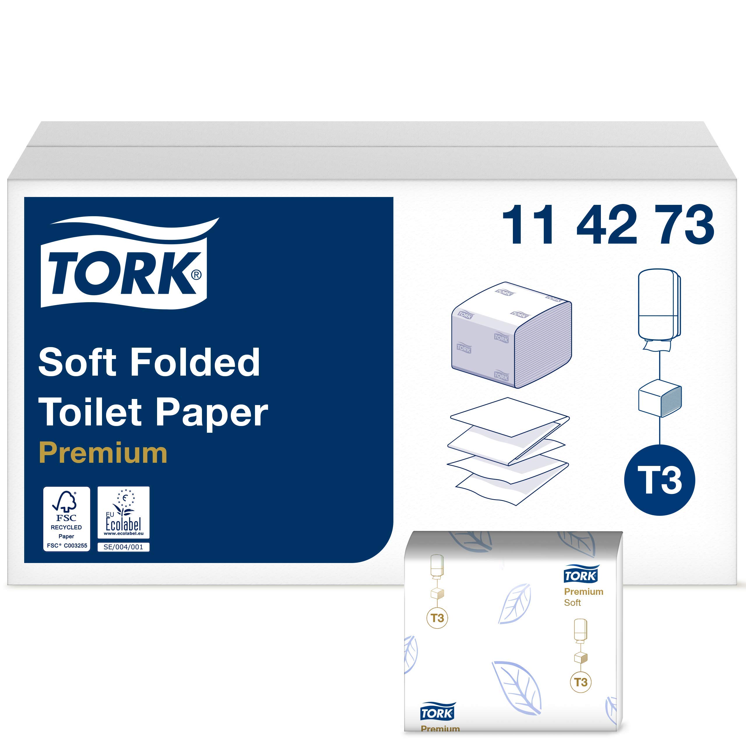 81KhXrNuuWL.jpg Tork Premium Toilettenpapier Einzelblatt 2-lagig T3 weiß 30 x 252 Blatt – Bild 1