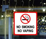Aufkleber „Rauchen verboten“ 8x 153x153mm No Smoking & No Vaping Klebeschild