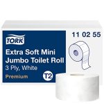Tork 110255 Toilettenpapier Mini Jumbo T2 Premium 3-lagig 12x600 Blatt – Bild 2