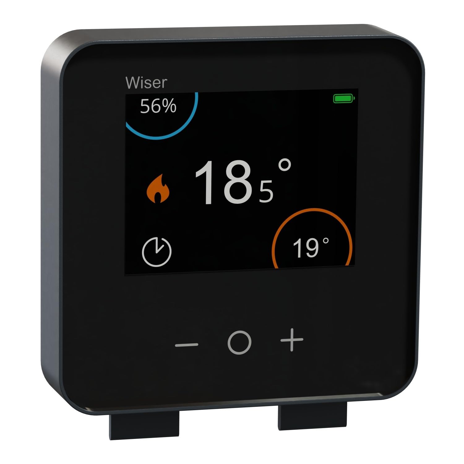 51pNNcri1fL.jpg Schneider Electric Wiser Raumthermostat CCTFR6401 Zigbee Display schwarz – Bild 1