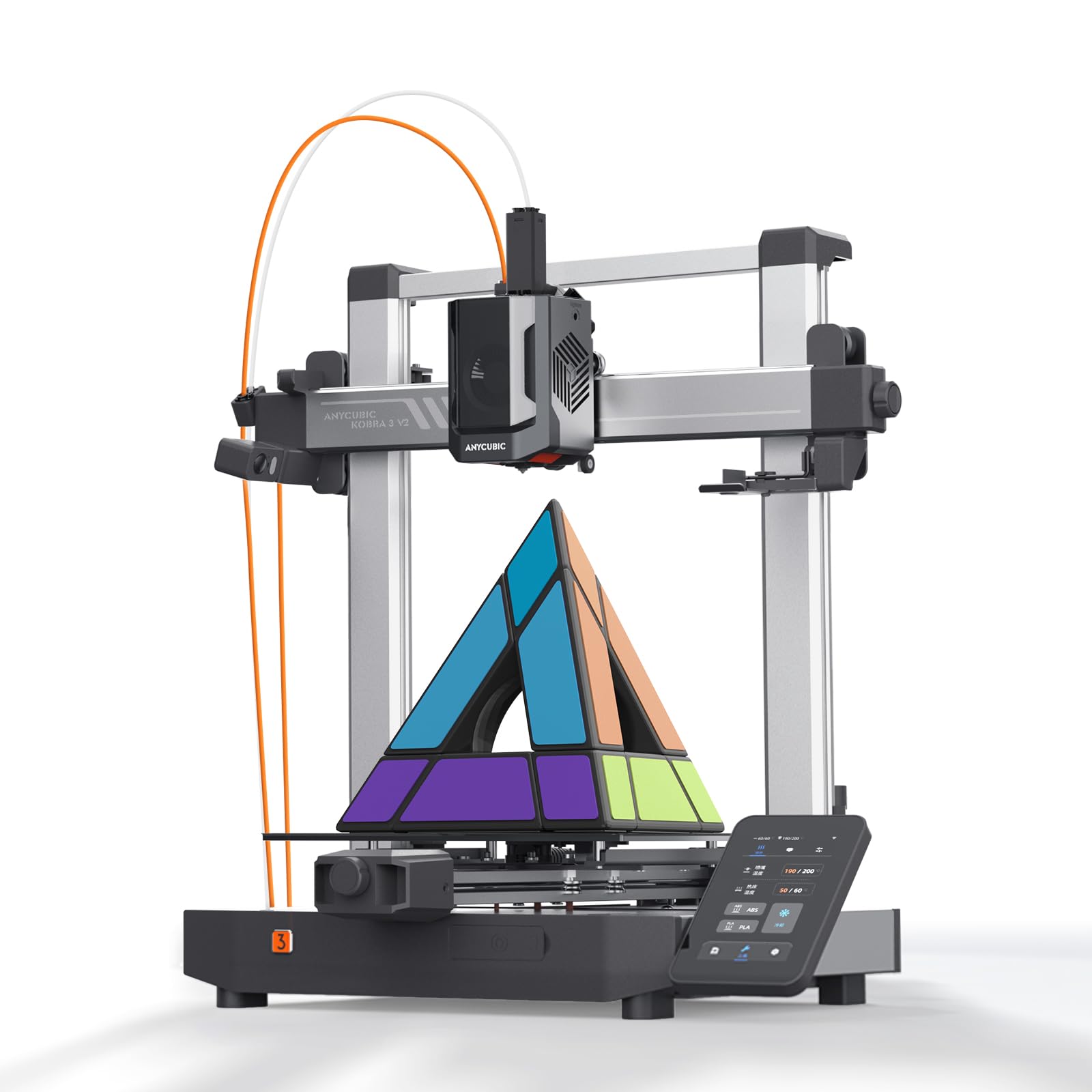 612ar6GSefL.jpg Anycubic Kobra 3 V2 3D Drucker Auto-Nivellierung 600mm/s Druckgröße 255x255x260 – Bild 1