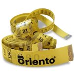 Oriento 3er Set Maßband Körper 150cm 60 Zoll flexibel Schneidermaßband Gelb – Bild 2