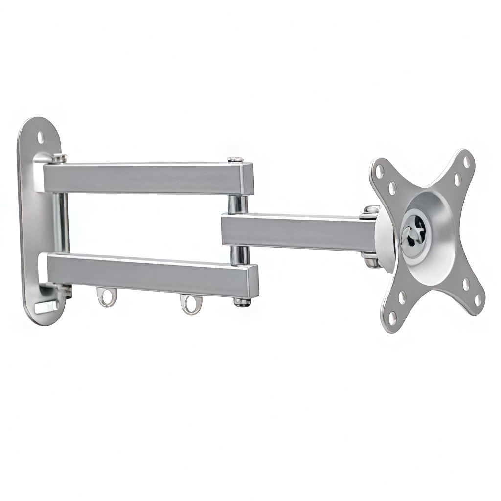 TV Wandhalterung – schwenkbar, neigbar, Aluminium silber