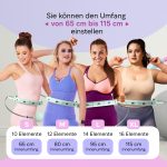Smart Hula Hoop Reifen 60-115 cm 10 bis 16 Glieder grün mit Zähler