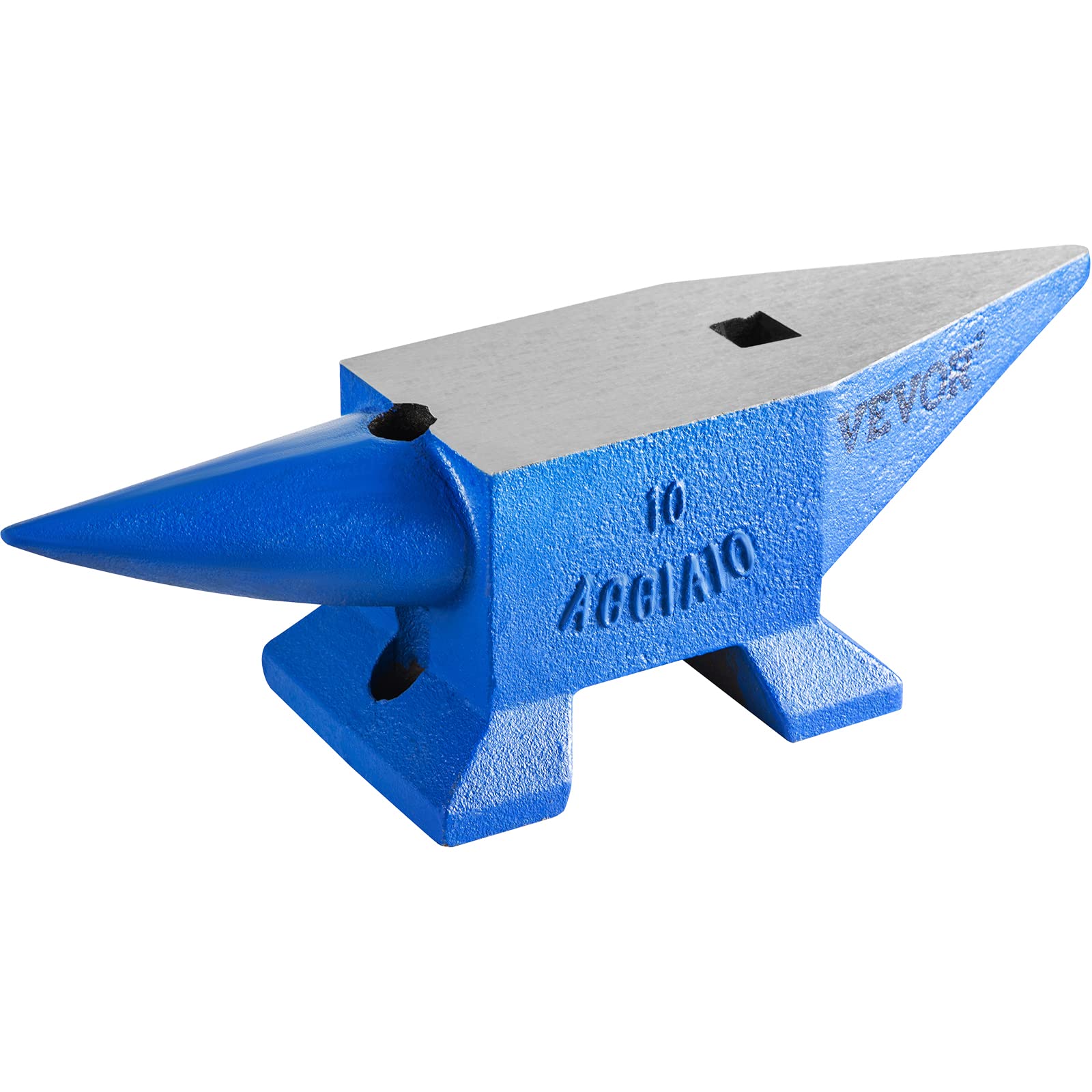 71aHGmaIZWL.jpg VEVOR Amboss 10 kg geschmiedeter Stahl mit Rund- und Vierkantloch blau – Bild 1