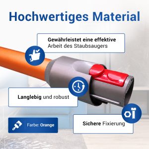 Saugrohr passend wie Dyson 971518-10 Staubsaugerstab Orange für Staubsauger