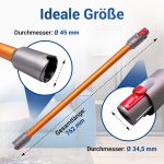 Saugrohr passend wie Dyson 971518-10 Staubsaugerstab Orange für Staubsauger