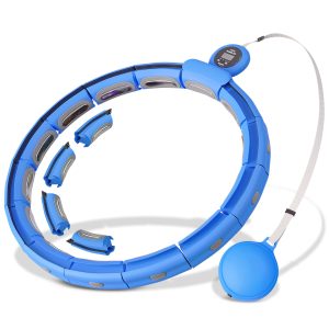 Smart-Hula-Reifen Hommler DD-004 Bauchtrainer 60-115cm + 10 bis 16 Glieder + Seillänge 25–50cm Blau