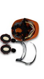 JSP EVOGuard M3 Forstschutzhelmsystem Orange mit Visier – Bild 2