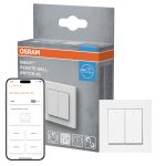 OSRAM SMART+ WiFi Wandschalter 4 Tasten magnetisch USB-C aufladbar Weiß