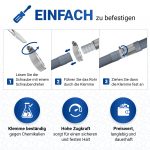 Ablaufschlauch 250cm Ø19/22 + Verbinder + 2 Schellen + Haltebogen für Geschirrspüler