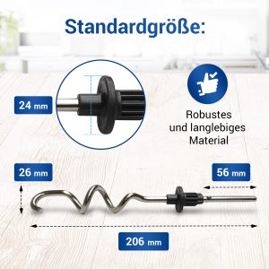 Knethaken 2 Stk Krups MS-652992 Aufsätze für Handmixer