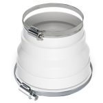 Adapter 100/125erØ und Schelle 110-130mmØ + Klemme 90-110mmØ für Dunstabzugshaube