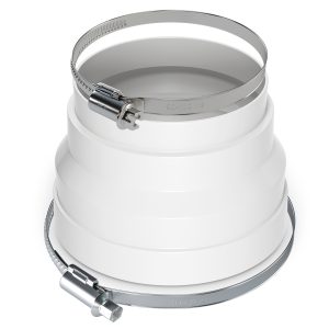Adapter 100/125erØ und Schelle 110-130mmØ + Klemme 90-110mmØ für Dunstabzugshaube