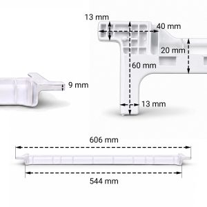 Schiene Beko 4802890100 hinten für Ablagegitter in Kühlschrank