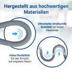 Ablaufschlauch 400cm Ø19/22 mit Verbinder + 2 Schellen + Haltebogen für Waschmaschine