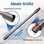 Staubsaugerrohr passend wie Dyson 971518-12 Teleskopstange Grau für Staubsauger