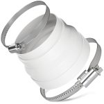 Adapter 80/100erØ und Schelle 70-90mmØ W2 und Klemme 90-110mmØ Chromstahl für Trockner