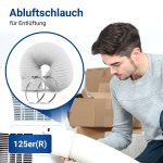Abluftschlauch 2,8m 125 mm und 2x Schlauchschelle 110-130mm für Dunstabzugshaube