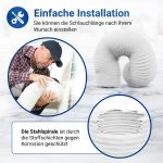 Abluftschlauch 2,8m 125 mm und 2x Schlauchschelle 110-130mm für Dunstabzugshaube