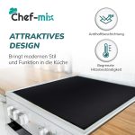 Herdabdeckplatte Wasserdicht Antirutschbeschichtung 535x620mm Grau für Herd