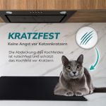Herdabdeckplatte Wasserdicht Antirutschbeschichtung 535x620mm Grau für Herd